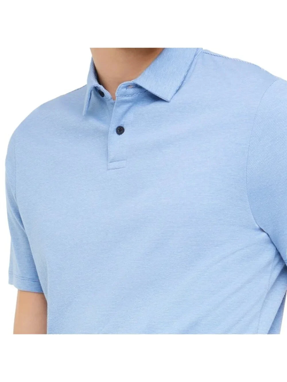 NWT Banana Republic Men's L Blue Polo Shirt Short Sleeve Classic Fit
